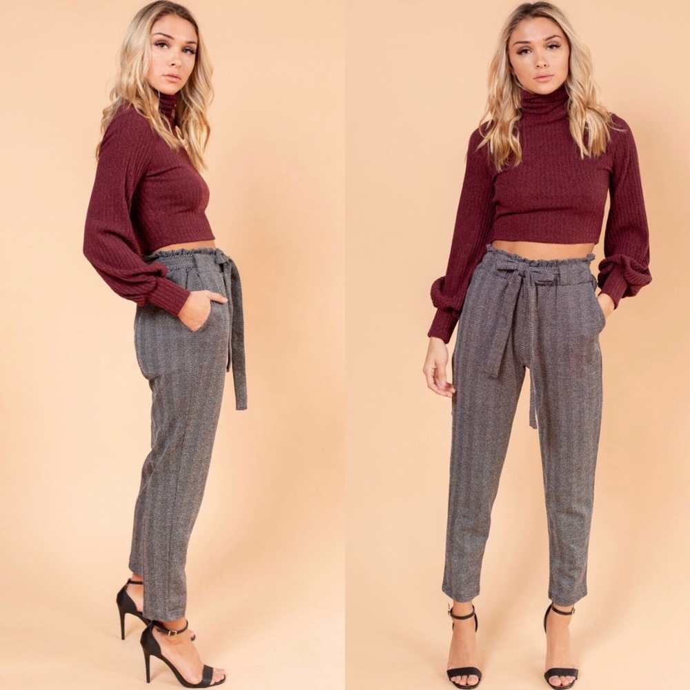 Paperbag Pants in Grey